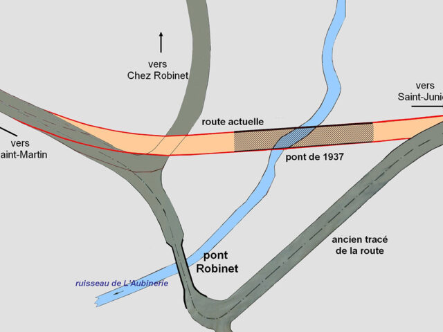 Plan situant l'ancien et le nouveau pont Robinet - Frank Bernard dans le Chercheur d'Or N°92